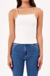 Rolla's Naomi Tank Top Black/vintage White In White Sunstone