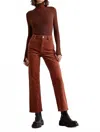 Rolla's Original Straight Cord Pants In Chestnut In Red
