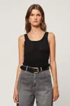 Rolla's Paloma Pointelle Tank In Black