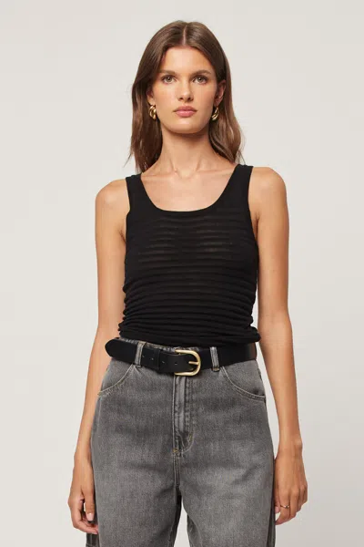 Rolla's Paloma Pointelle Tank In Black