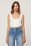 Rolla's Paloma Pointelle Tank In Cloud