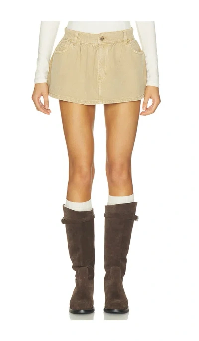 Rolla's Rhythm Mini Skirt In Tan