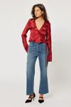 Rolla's Rodeo Blouse Burnout In Ruby