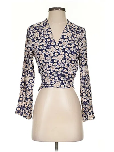 Pre-owned Rolla's 3/4 Sleeve Blouse In Blue