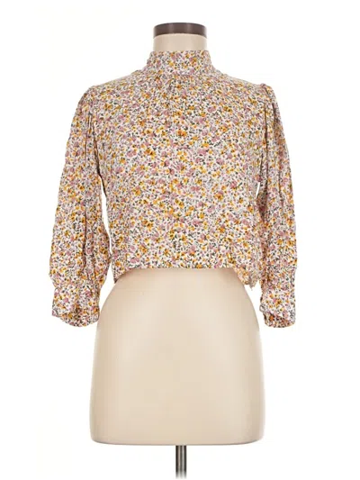 Pre-owned Rolla's 3/4 Sleeve Blouse In Gold