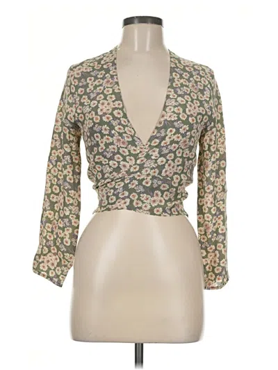 Pre-owned Rolla's 3/4 Sleeve Blouse In Tan