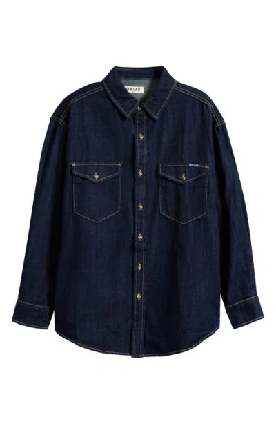 Rolla's Classic Denim Shirt In Rinse Denim