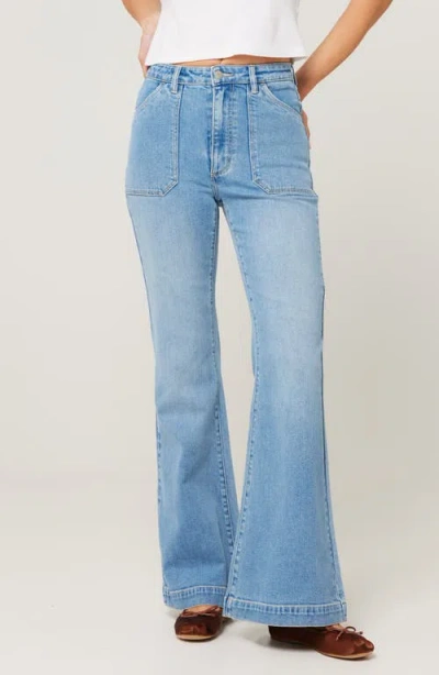 Rolla's East Coast Carly Flare Jeans In Vintage Blue