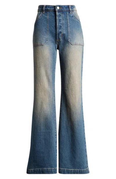 Rolla's East Coast Mavis Flare Leg Jeans In Organicvintageblue