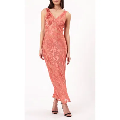 Rolla's Eliza Burnout Sleeveless Maxi Dress In Peach