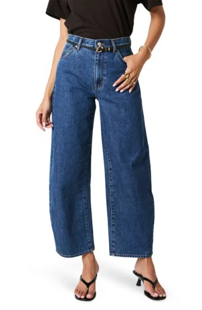 Rolla's Gigi Ankle Barrel Leg Jeans In Forever Blue