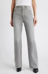 Rolla's Heidi High Waist Nonstretch Straight Leg Jeans In Stone Grey