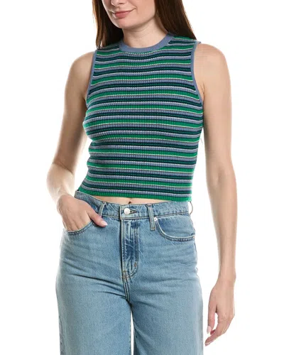 Rolla's Jane Wool & Cashmere-blend Knit Top In Green