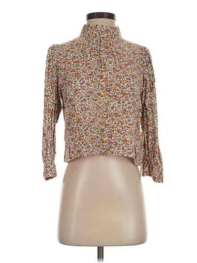 Pre-owned Rolla's Long Sleeve Blouse In Brown