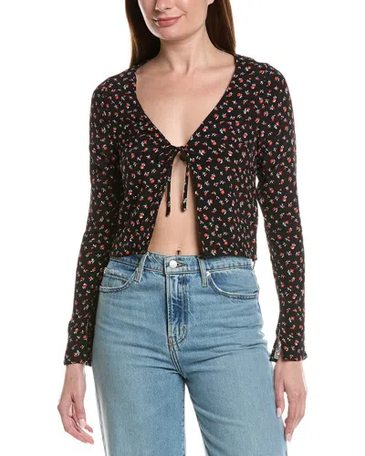 Rolla's Maggie Alpine Floral Top In Black