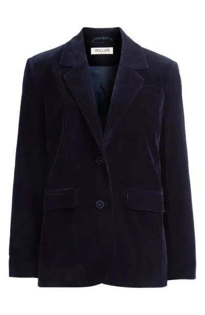 Rolla's Marmont Velveteen Blazer In Navy