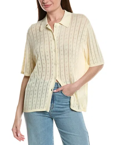 Rolla's Milan Linen-blend Knit Shirt In Brown