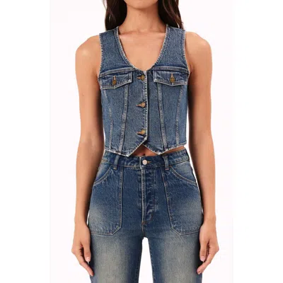 Rolla's Morgan Denim Vest In Vintageblue