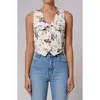 Rolla's Morgan Floral Denim Vest In White