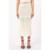 Rolla's Open Stitch Stretch Cotton Blend Skirt In Biscuit