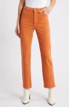 Rolla's East Coast Rusty Rose Corduroy High Rise Flare Pants In Rust