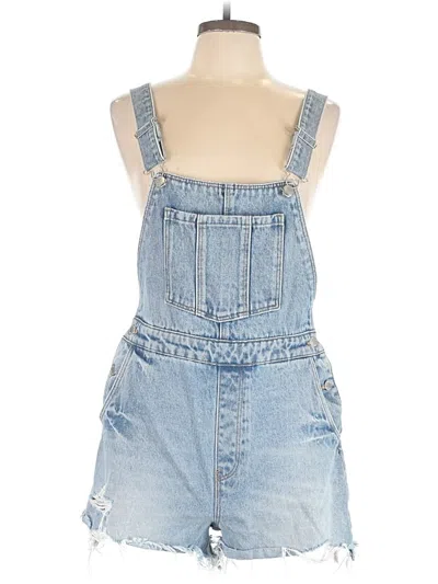 Pre-owned Rolla's Overall Shorts In Blue