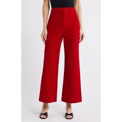 Rolla's Sailor Flare Leg Velvet Pants