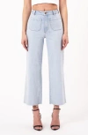 Rolla's Sailor Sophie Crop Wide Leg Jeans In Light Vintage Blue
