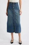 Rolla's Sailor Twilight Denim Maxi Skirt In Vintage Blue