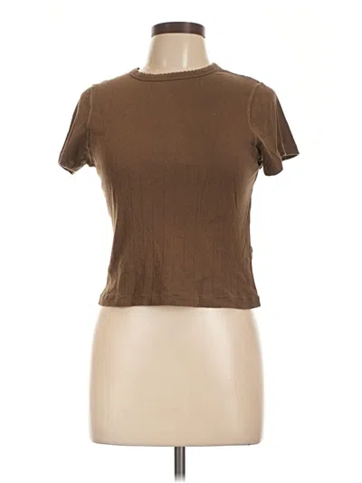 Pre-owned Rolla's Short Sleeve Turtleneck In Brown