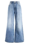 Rolla's Studio Flare Faded Jeans In Mid Vintage Blue