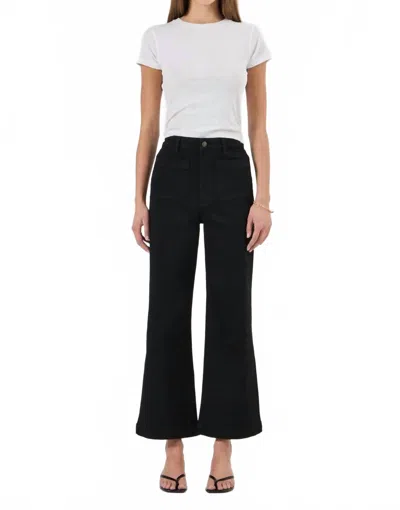 Rolla's Sailor Ankle Flare Denim Jeans In Rinse Black In Multi