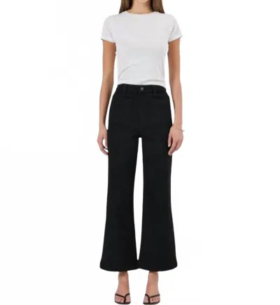 Rolla's Sailor Ankle Wide Leg Denim Jeans In Rinse Black