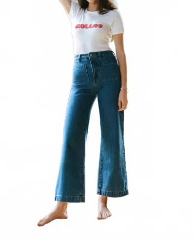 Rolla's Sailor Crop Jeans In Ashley Blue