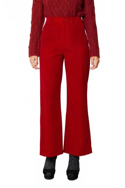 Rolla's Sailor High Rise Velvet Jean In Ruby In Red