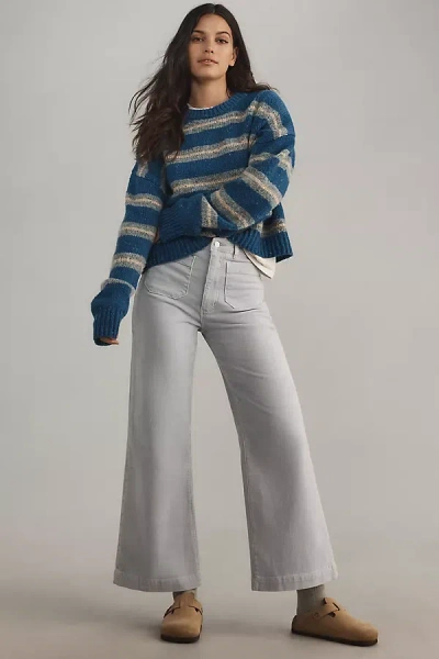 Rolla's Sailor High-rise Wide-leg Crop Jeans In Blue