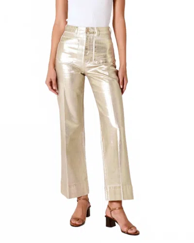 Rolla's Sailor High Rise Wide Leg Jean In Gold Foil In Neutral