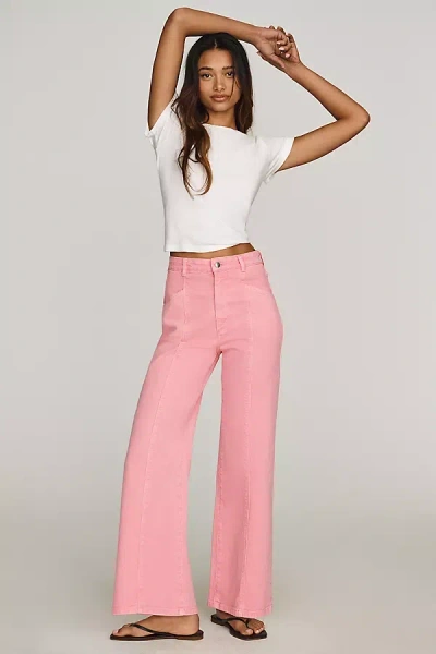Rolla's Sailor High-rise Wide-leg Jeans In Pink