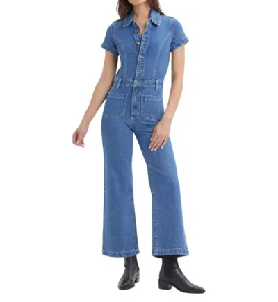 Rolla's Sailor Jumpsuit Breaker In Mid Vintage Blue In Multi