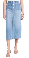 Rolla's Sailor Denim Maxi Skirt In Mid Vintage Blue