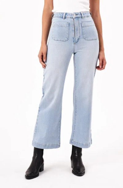 Rolla's Sailor Sophie Crop Wide Leg Jeans In Light Blue