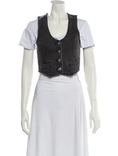 Pre-owned Rolla's Scoop Neck Short Sleeve Crop Top In Purple