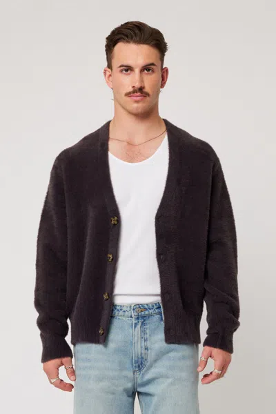 Rolla's Shag Cardigan In Gray
