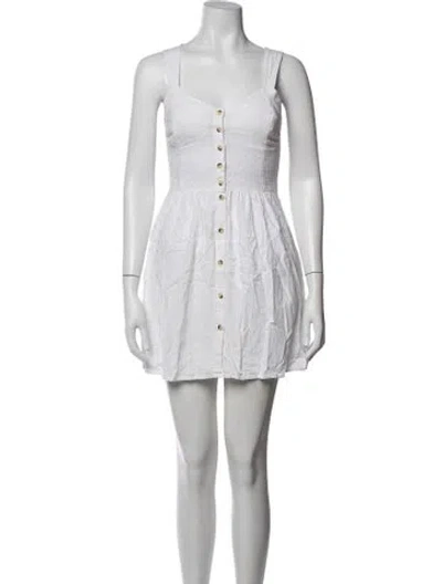 Pre-owned Rolla's Square Neckline Mini Dress In Neutrals