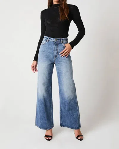 Rolla's Studio Flare Worn Jeans In Mid Vintage In Blue