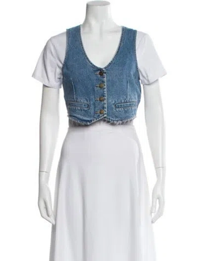 Pre-owned Rolla's Vest W/ Tags In Blue