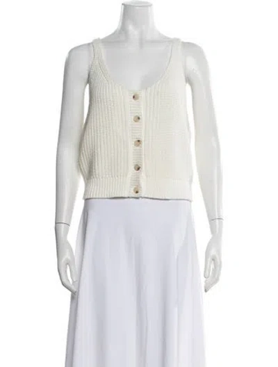 Pre-owned Rolla's V-neck Sleeveless Crop Top In Neutrals