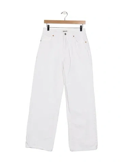 Pre-owned Rolla's Wide Leg Pants In White