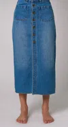 Rolla's Sailor Twilight Denim Maxi Skirt In Blue