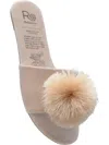 Rollasole Women's Pom Pom Slippers In Champagne In White